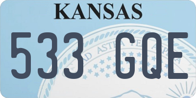 KS license plate 533GQE