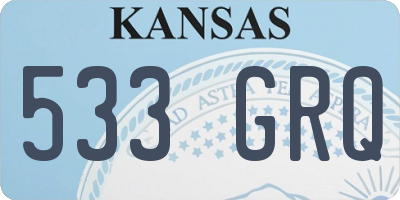 KS license plate 533GRQ