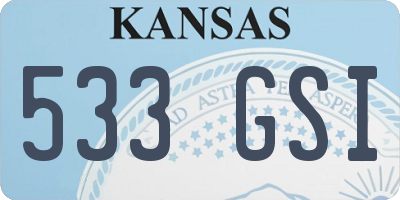 KS license plate 533GSI