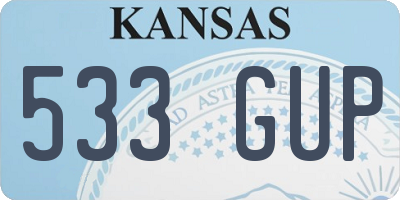 KS license plate 533GUP