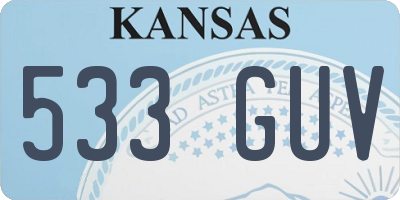 KS license plate 533GUV