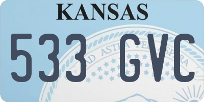 KS license plate 533GVC