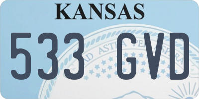 KS license plate 533GVD