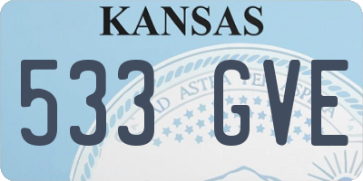 KS license plate 533GVE