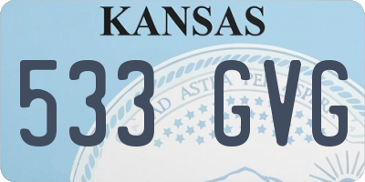 KS license plate 533GVG