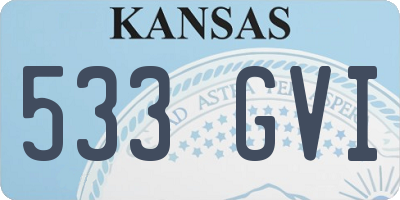 KS license plate 533GVI
