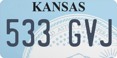 KS license plate 533GVJ