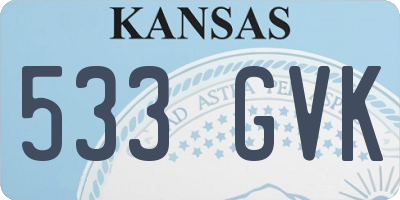 KS license plate 533GVK