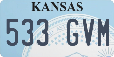 KS license plate 533GVM