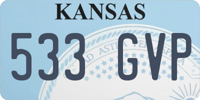 KS license plate 533GVP