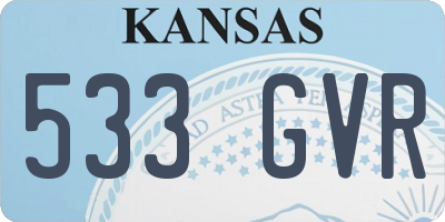 KS license plate 533GVR