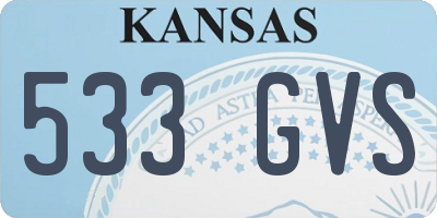 KS license plate 533GVS