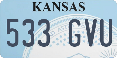 KS license plate 533GVU