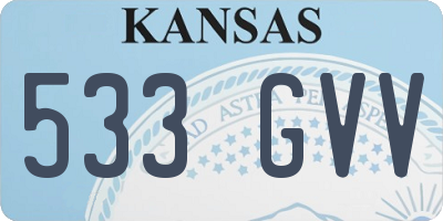 KS license plate 533GVV