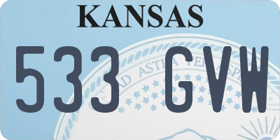 KS license plate 533GVW