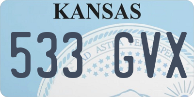KS license plate 533GVX