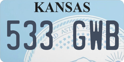 KS license plate 533GWB