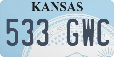 KS license plate 533GWC