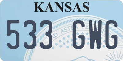 KS license plate 533GWG