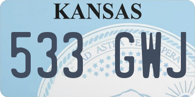 KS license plate 533GWJ