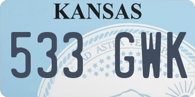 KS license plate 533GWK