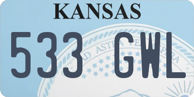 KS license plate 533GWL