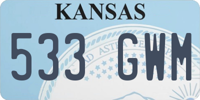 KS license plate 533GWM
