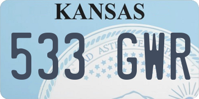 KS license plate 533GWR