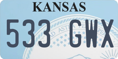 KS license plate 533GWX