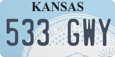 KS license plate 533GWY