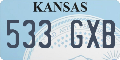 KS license plate 533GXB