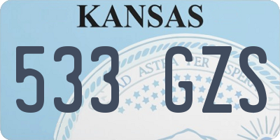 KS license plate 533GZS