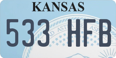 KS license plate 533HFB
