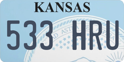 KS license plate 533HRU