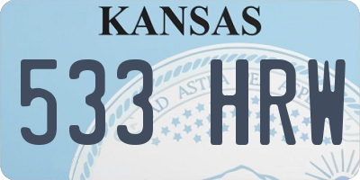 KS license plate 533HRW