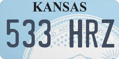 KS license plate 533HRZ