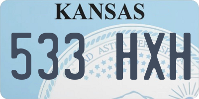KS license plate 533HXH