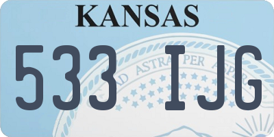 KS license plate 533IJG