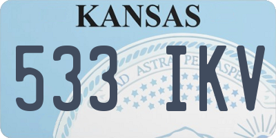 KS license plate 533IKV