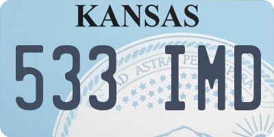 KS license plate 533IMD