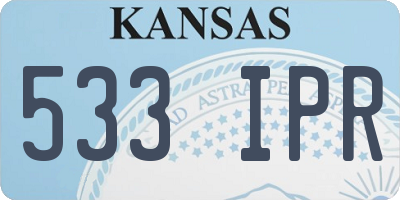 KS license plate 533IPR