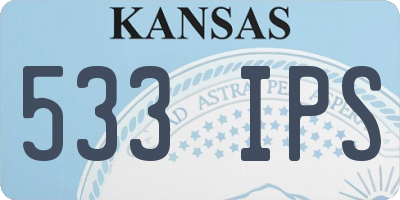 KS license plate 533IPS