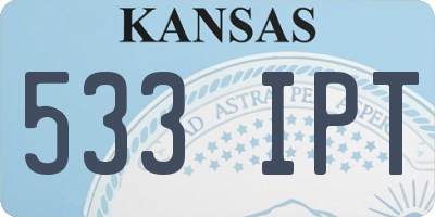 KS license plate 533IPT