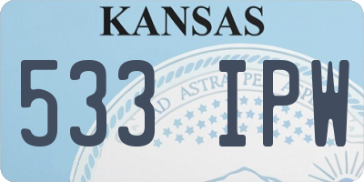 KS license plate 533IPW