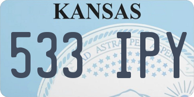 KS license plate 533IPY
