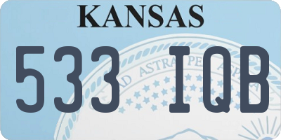 KS license plate 533IQB