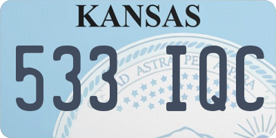 KS license plate 533IQC