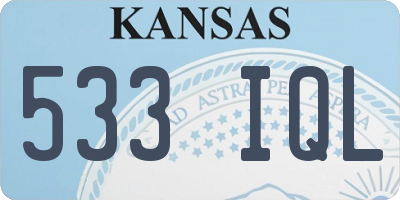 KS license plate 533IQL