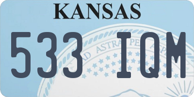 KS license plate 533IQM