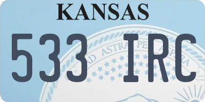KS license plate 533IRC